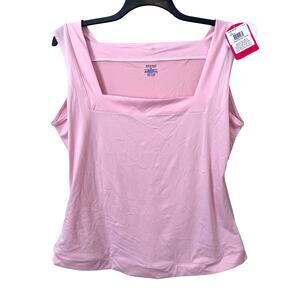Spanx‎ Square Neck Tank Top Women's 3X Plus Size Rosebud Pink Smoothing Stretch